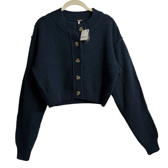 FREE PEOPLE Lila Cotton-Blend Cardigan, Size XSMALL‎